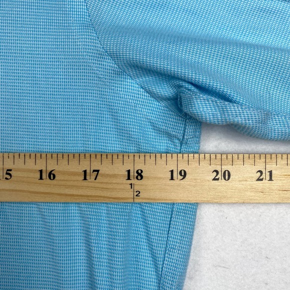 Michael Kors Men's Size 14.5 Blue Non Iron Long Sleeve Button Down‎ Dress Shirt - Picture 4 of 10